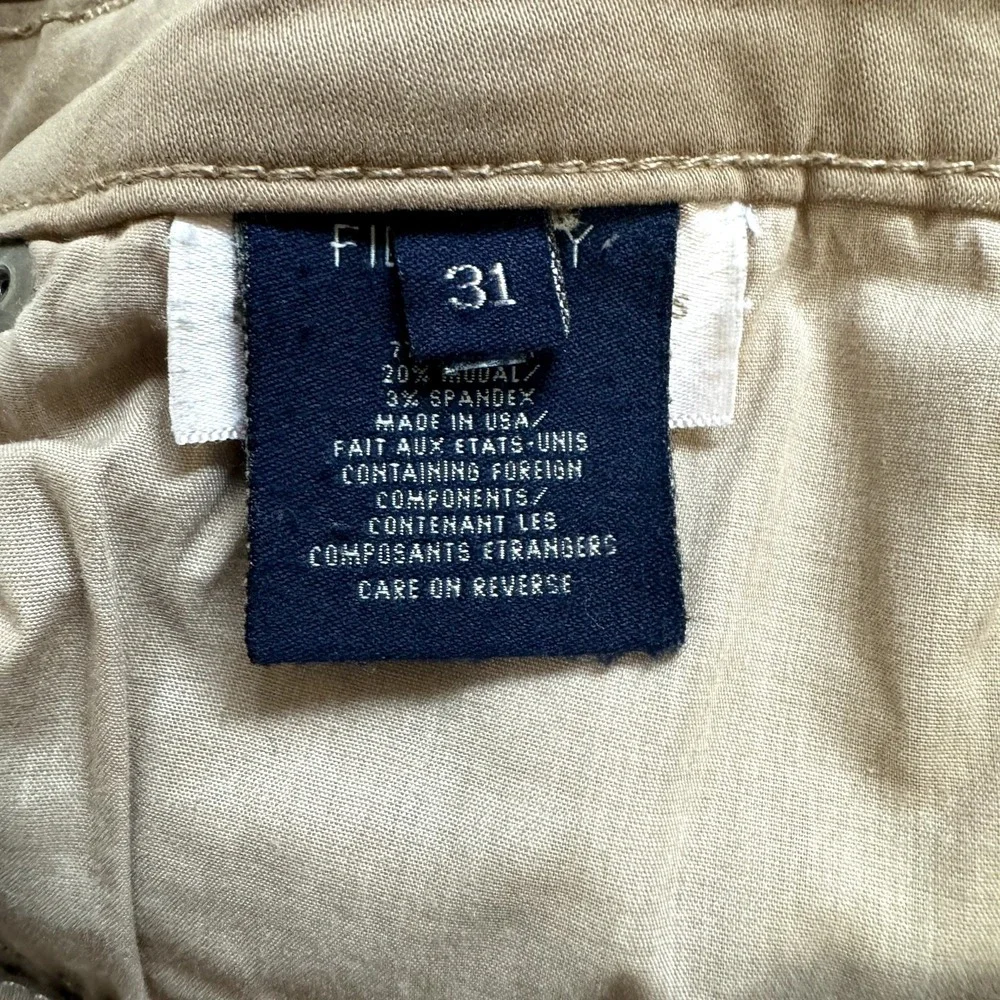 Fidelity Jeans Mens Size 31 x 34 Havana Twill Colors Pants Tan Straight‎ Fit